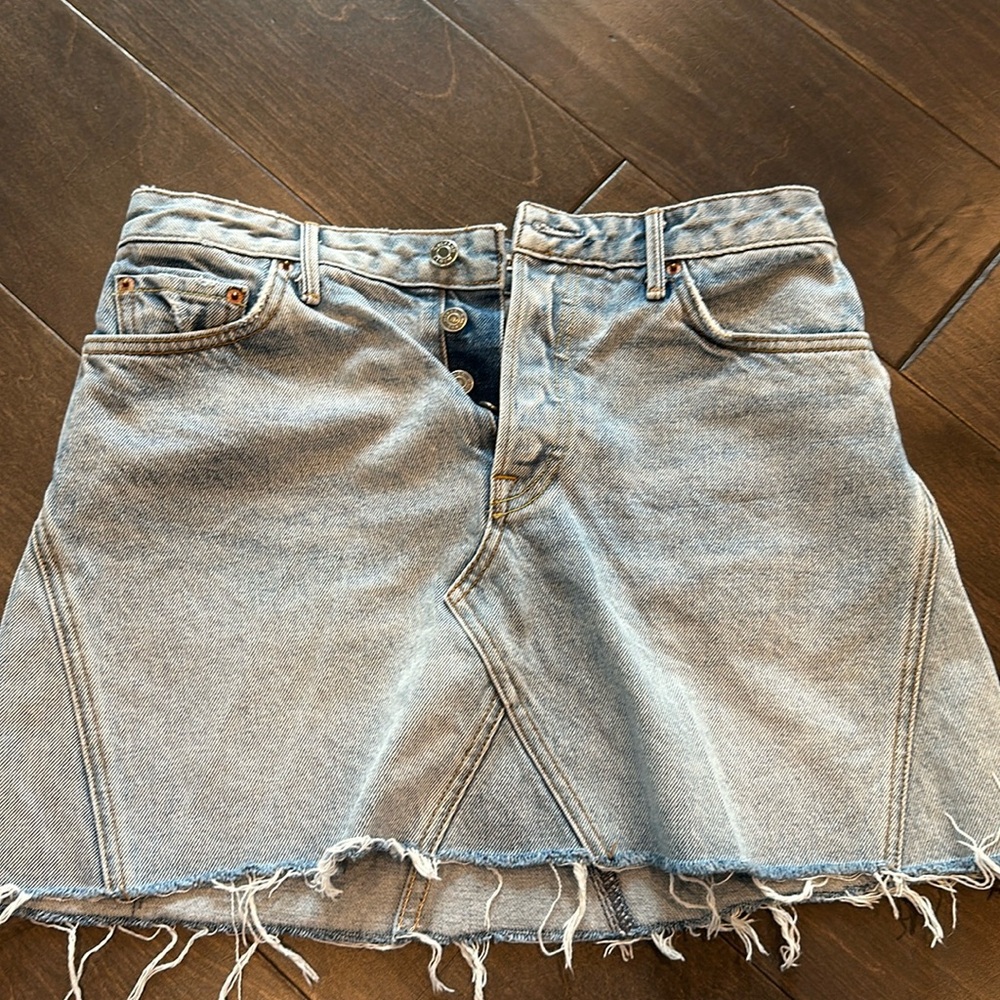 Denim mini skirt